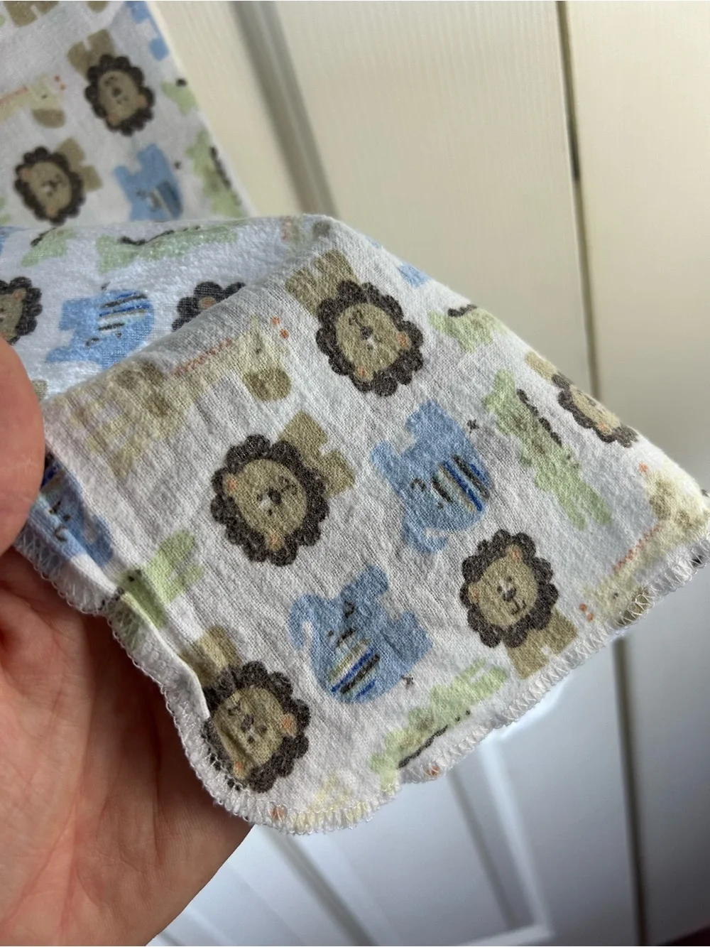 Child of Mine by Carter's Lion Elephant Alligator Baby Receiving Blanket Flannel